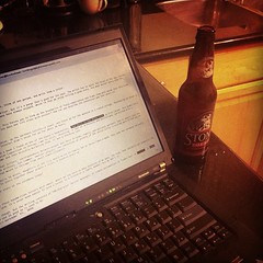 Writing, drinking