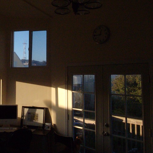 Sutro Tower through the window